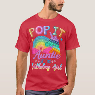 Camiseta Pop Tia da Família Birthday Girl Kids Mat