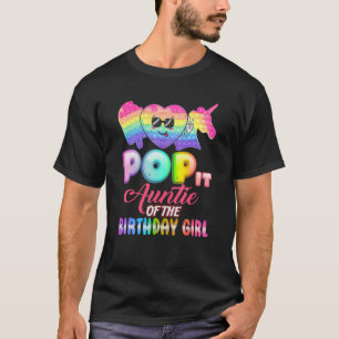 Camiseta Pop Tia Da Rapariga De Aniversário Fidgets Bday Pa