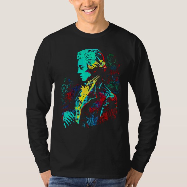 Camiseta Pop Wolfgang Amadeus Mozart Music Composer Piano (Frente)
