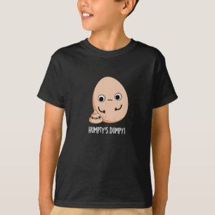 Camiseta Popa de Ovo Muito Engraçado da Humpty Pun Dark BG