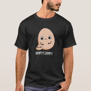 Camiseta Popa de Ovo Muito Engraçado da Humpty Pun Dark BG