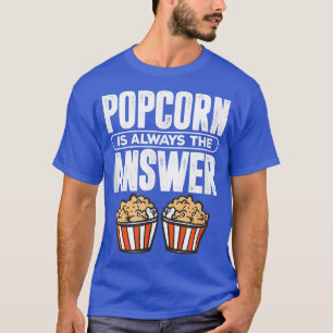 Camiseta Popcorn Cinema Movie Night Snacks Kawaii