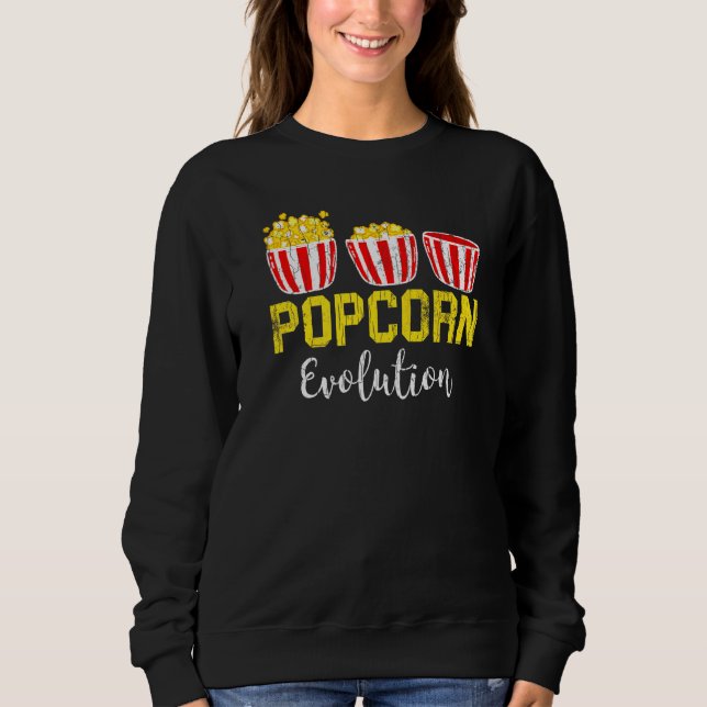 Camiseta Popcorn Evolution Pop Corn Eater Gráfico (Frente)