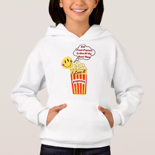 Camiseta Popcorn I Love It sweat à capuche (Frente)