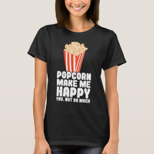 Camiseta Popcorn Me Faz Feliz Pipoca Milho