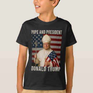 Camiseta Pope Engraçado Trump E Presidente Donald Trump