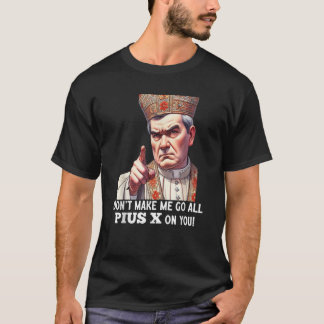 Camiseta Pope Rua Pius X Tradicional Massa Latina Sai Catól
