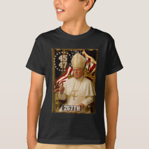 Camiseta Pope Trump Engraçado Presidente Trump Quer Ser O N