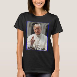 Camiseta Pope Trump Funny Trump Vaticano Christian Retro Ch