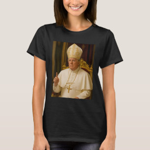 Camiseta Pope Trump Funny Trump Vaticano Christian Retro Ch