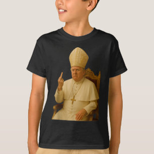 Camiseta Pope Trump Funny Trump Vaticano Christian Retro Ch