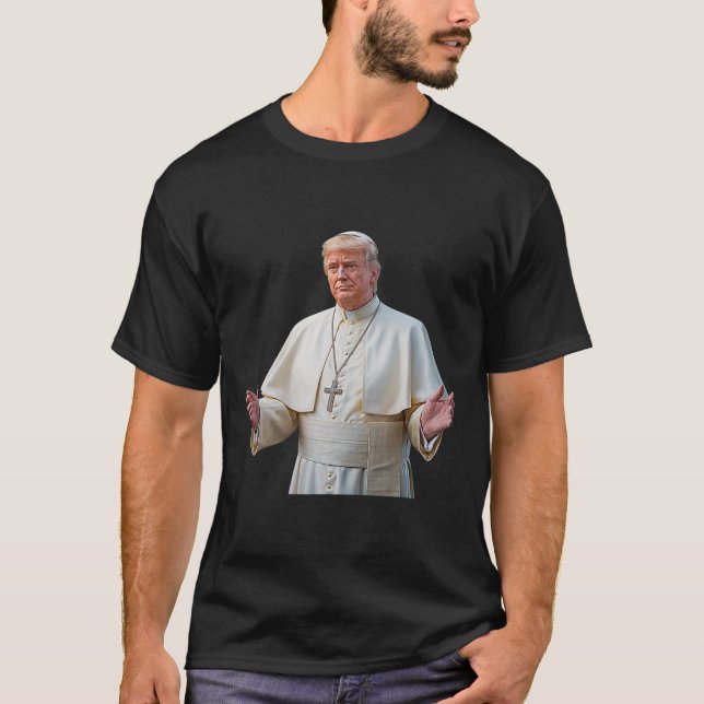 Camiseta Pope Trump Presidente Quer Ser O Próximo Papa (Frente)