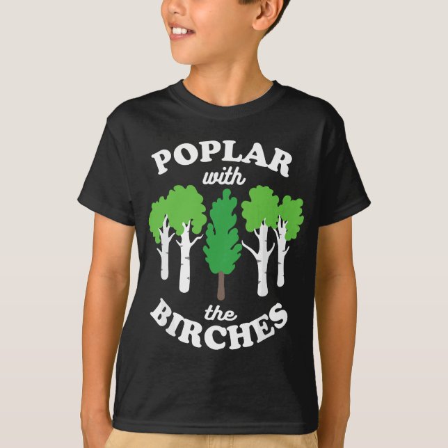 Camiseta Poplar com Arborista F da Árvore Funny Rude Birche (Frente)