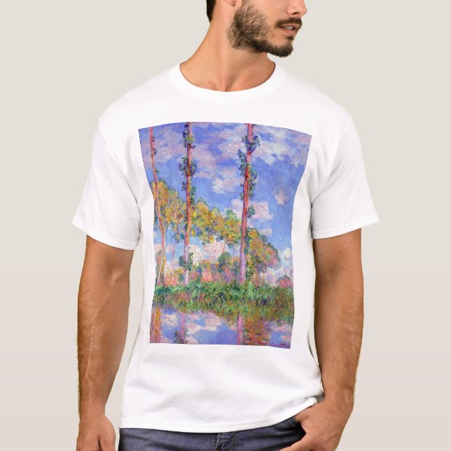 Camiseta Poplars no Sol, Monet (Frente)