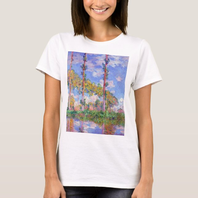 Camiseta Poplars no Sol, Monet (Frente)