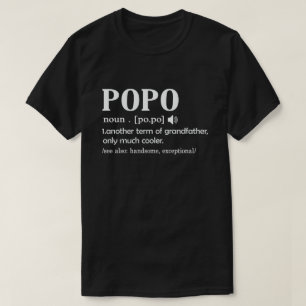 Camiseta Popo Definition Funny Meaning Cool Grandpa Gift