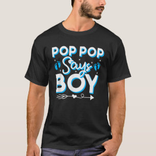 Camiseta Popo Pop diz Boy Gender Reveparty Family Team