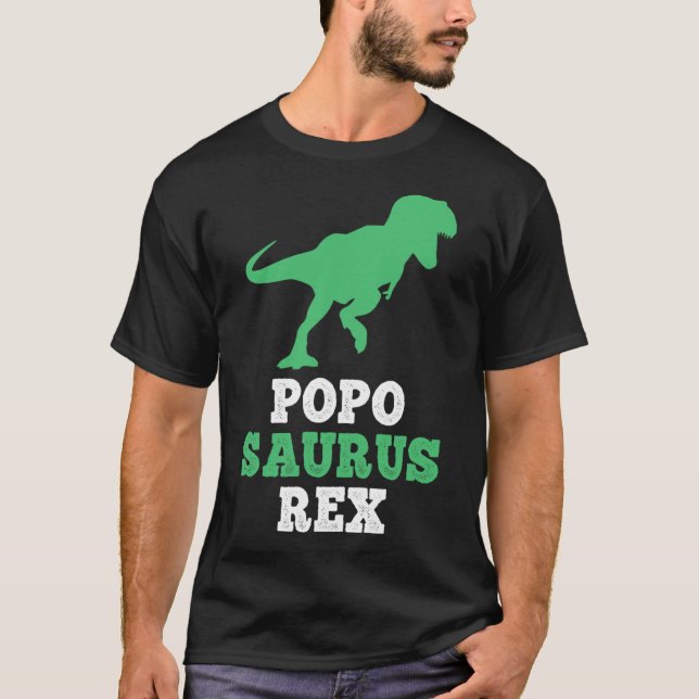 Camiseta Popo-saurus Rex Dino Dinossauro Engraçado Poposaur (Frente)