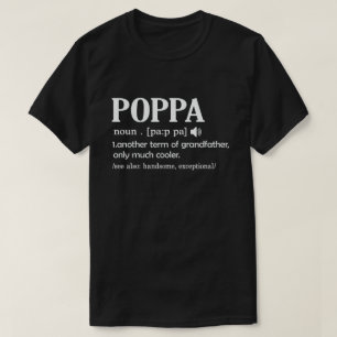 Camiseta Poppa Definição Engraçada Significa Legal Ofert