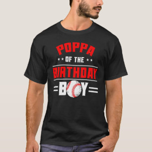 Camiseta Poppa Of The Birthday Boy Baseball Theme Family Bd