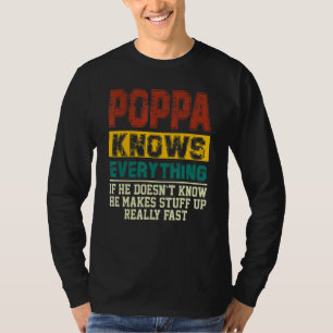 Camiseta Poppa Sabe Tudo Se Ele Não Conhece Vintage P