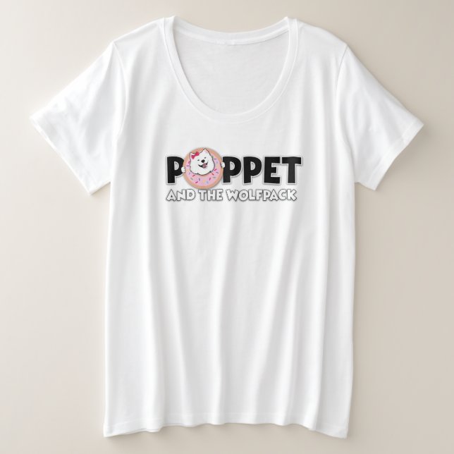 Camiseta Poppet e o logótipo da Wolfpack (Frente do Design)