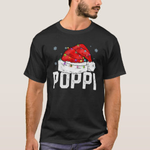 Camiseta Poppi Claus Funny Família Xmas Correspondendo Vovô