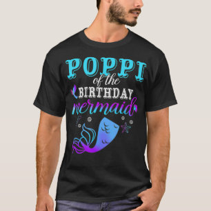 Camiseta Poppi Da Família De Sereias De Aniversário _1