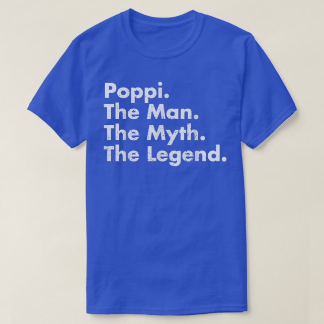 Camiseta Poppi Man Myend Legenda Pai Pai Tio Avô (Frente do Design)