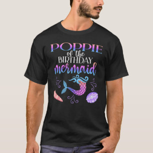 Camiseta Poppie Da Família De Sereias De Aniversário