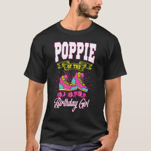 Camiseta Poppie Da Rapariga De Aniversário Skates De Rolo B