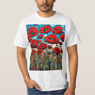 Camiseta Poppies vermelhos gigantes 2