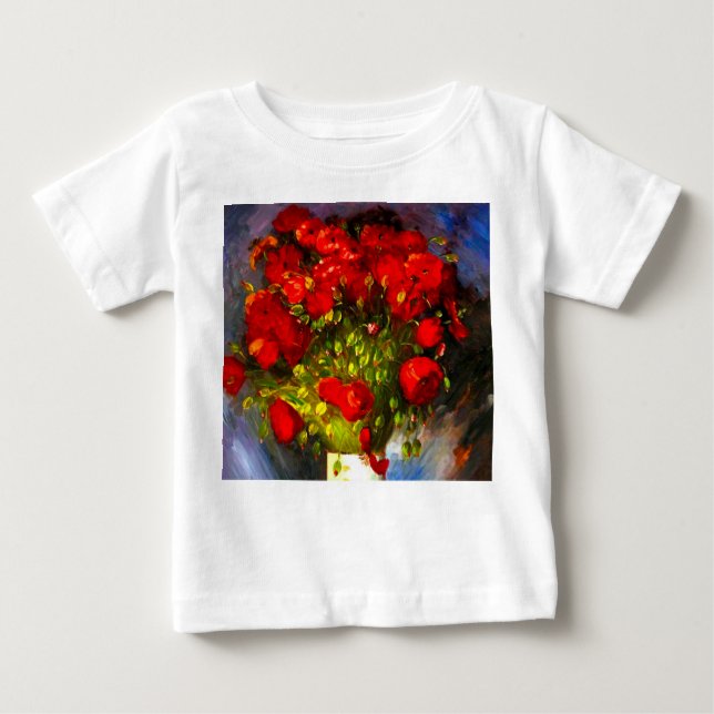 Camiseta Poppies Vermelhos Van Gogh (Frente)