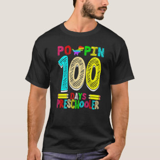 Camiseta Poppin 100 Dias Pré-Escolar Berçário Dinosaur Scho