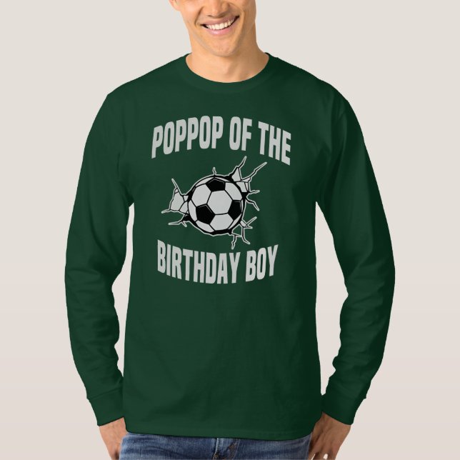 Camiseta Poppop of the Birthday Boy Soccer Team Bday Party (Frente)