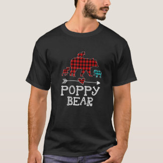 Camiseta Poppy Bear Christmas Pajama Red Xadrez Buffalo