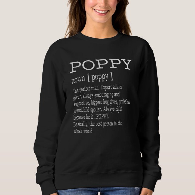 Camiseta Poppy Definition Grandpa Men Dias de os pais (Frente)