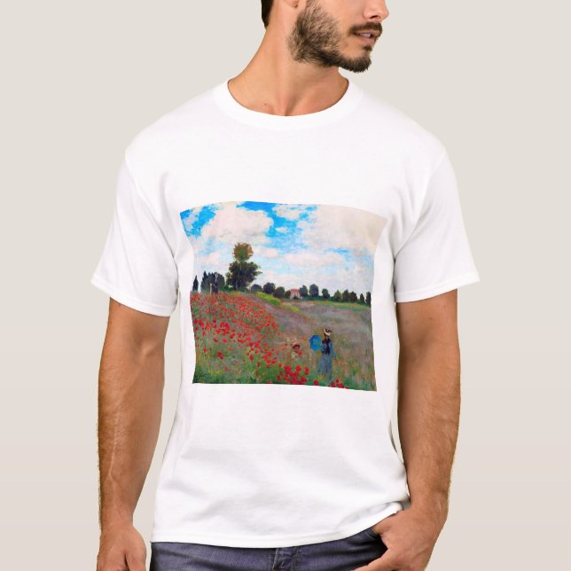 Camiseta Poppy Field, Monet (Frente)
