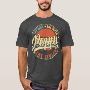Camiseta Poppy Man Myth Legend Vintage Dia de os pais
