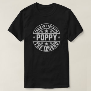 Camiseta Poppy O Homem O Mito A Lenda Dia dos Pais