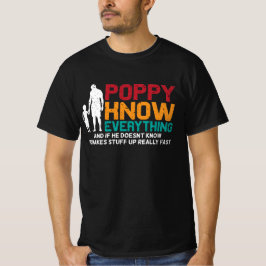 Camiseta Poppy sabe tudo| Dia de os pais Pai