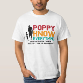 Camiseta Poppy sabe tudo| Dia de os pais Pai