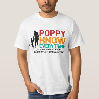 Camiseta Poppy sabe tudo| Dia de os pais Pai