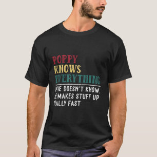 Camiseta Poppy Sabe Tudo O Dia de os pais Do Vovô Po
