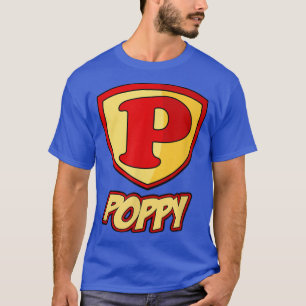 Camiseta Poppy Super-herói Dia de os pais T Tee Super-Prese