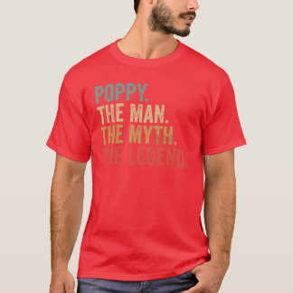 Camiseta poppy the man the the legend retro fathers day gir