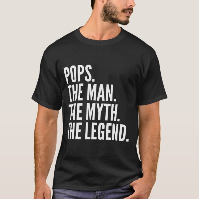 Camiseta Pops O Mito A Lenda Dia Dos Pais (Frente)