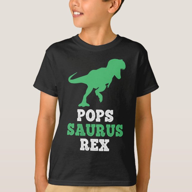 Camiseta Pops-saurus Rex Dino Dinosaur Funny Popssaurus  (Frente)