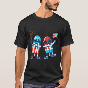 Camiseta Popsicle American Flag 4º Do Sumo Patriótico De Ju