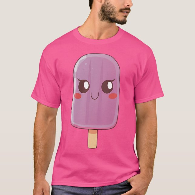 Camiseta Popsicle Kawaii Black Cherry (Frente)